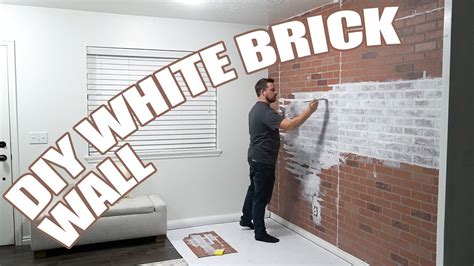 We Did It Whitewashing Our Faux Brick Accent Wall Youtube