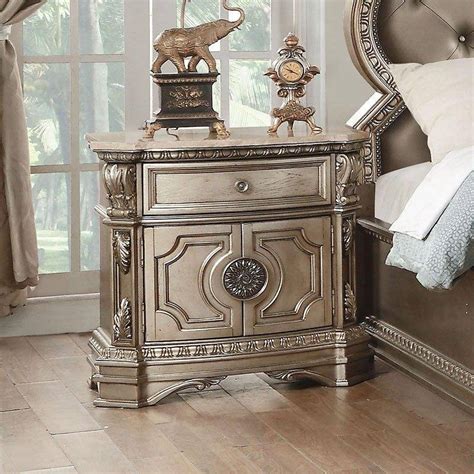 Buy Acme Northville King Panel Bedroom Set 3 Pcs In Champagne Antique