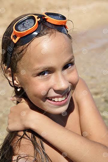 Preteen Girl On Sea Beach Stock Image Image Of Beach 13907857