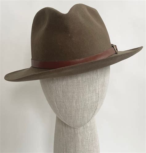 Stetson Cowboy Fedora Hat Vintage John B Stetson Co K Gem