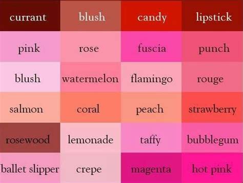 Colors 1 Color Color Names Pink Color