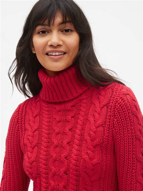 shop womens milkglobal cable knit turtleneck tunic sweater l 69 aed in uae dubai gap
