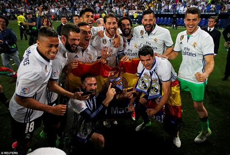 real madrid head straight home to celebrate la liga title daily mail