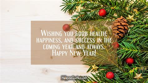 Wishing You A Happy New Year Filled With Good Health