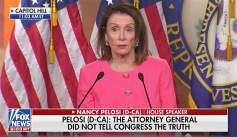 Pelosi Accuses Barr Of Committing A ‘crime ‘he Lied To Congress