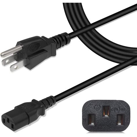 3 Prong Us Cpu Monitor Power Cable Cord 15 Meter Computer Line Ac