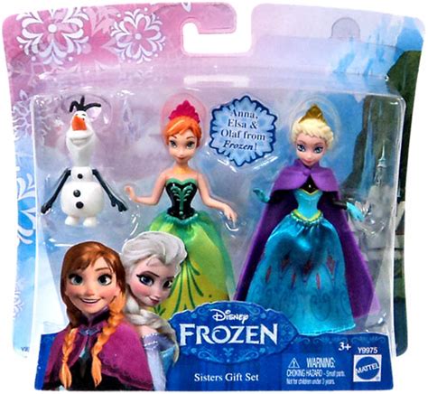 Disney Frozen Sisters T Set 375 Figure Set Anna Elsa Olaf Mattel