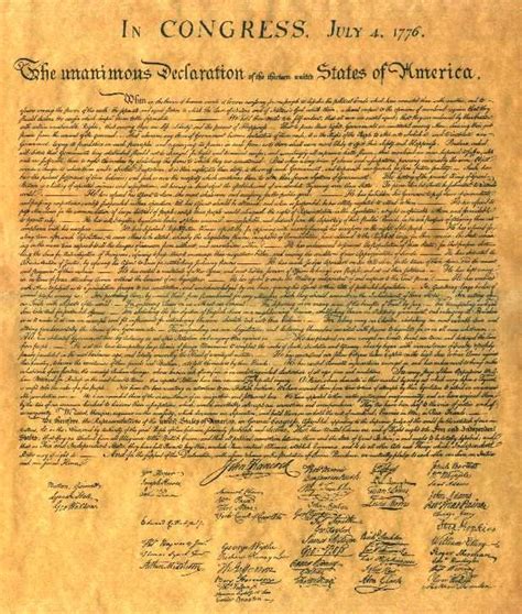 Pictures Of The Declaration Of Independence