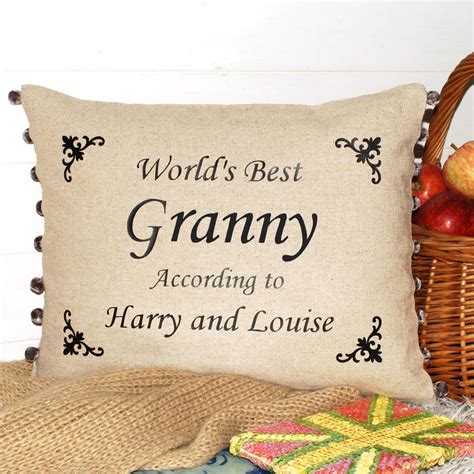 Worlds Best Granny Cushion With Motifs By Bags Not War