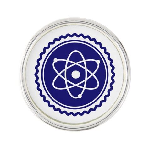 Essential Science Blue Atomic Badge Lapel Pin Au