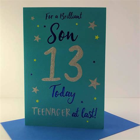 Son 13th Birthday Card Good Quality Card Uk Kitchen And Home