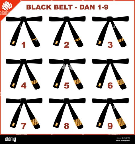 Karate Belts Stock Vector Images Alamy