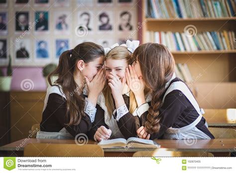 Russian Schoolgirls Indulge In The Lesson Stock Image Image Of Happy Education 102870405