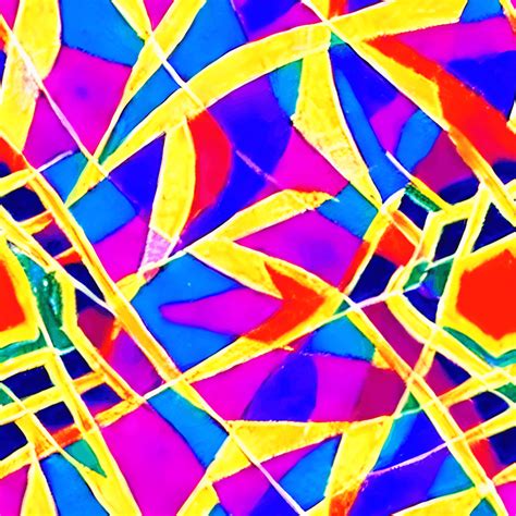 Beautiful Sacred Geometry Pattern Painting Acrylic Realistic Colorful