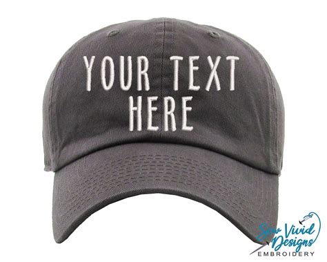 Custom Hat Classic Baseball Cap Custom Embroidered Hat Etsy