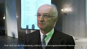 Prof. Graf v. der Schulenburg im Interview mit VWheuteTV - YouTube