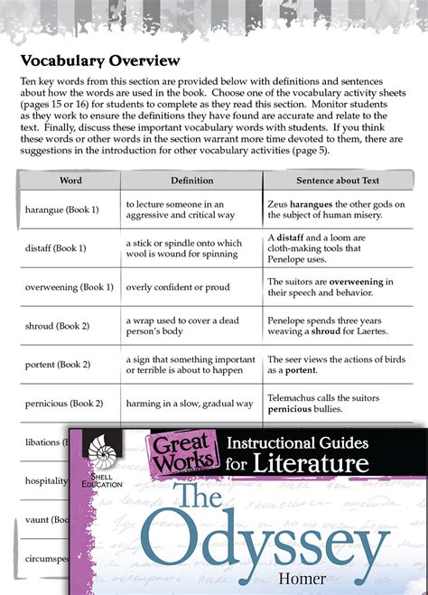 The Odyssey Vocabulary Activities Teachers Classroom Resources