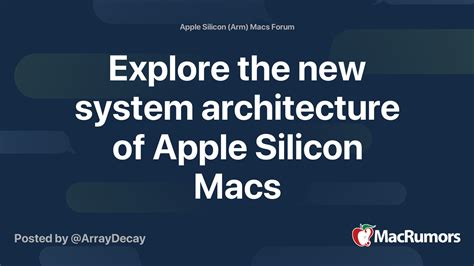 Explore The New System Architecture Of Apple Silicon Macs Macrumors