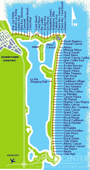 Cancun Hotel Zone Map