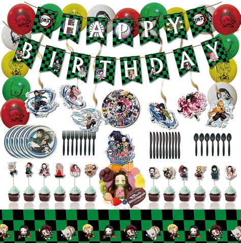 Buy Demon Slayer Birthday Party Supplies 139 Pcs Anime Theme Demon