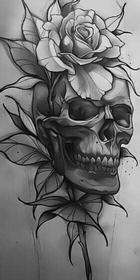 Skulls And Skeletons Great Tattoo Idea Arte Com Caveiras Tatuagem