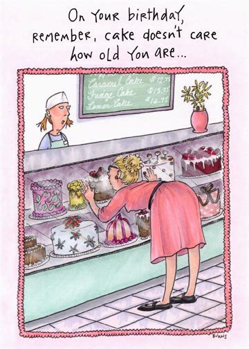 Depending on your friend's tastes, they may prefer a funny you can also send our greeting cards and free ecards to your friends abroad: Funny Old Lady Birthday Cards Oatmeal Studios Woman at Bakery Counter Funny Birthday | BirthdayBuzz