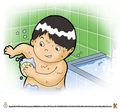 15 Gambar Kartun Anak Mandi