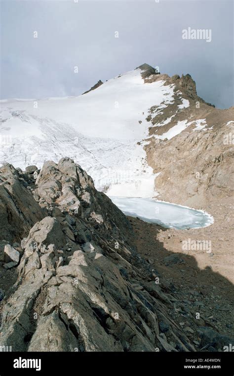 Point Lenana 4985m And The Curling Pond From Top Hut Mount Kenya