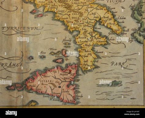 Map Of Italy 1600 South East Stock Photo Alamy