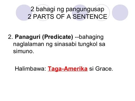 Bahagi Ng Pangungusap Ano Ang Simuno At Panaguri Mga Halimbawa