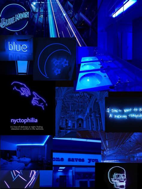 Dark Blue Neon Aesthetic Wallpaper Lock Screen Blue Wallpaper Iphone