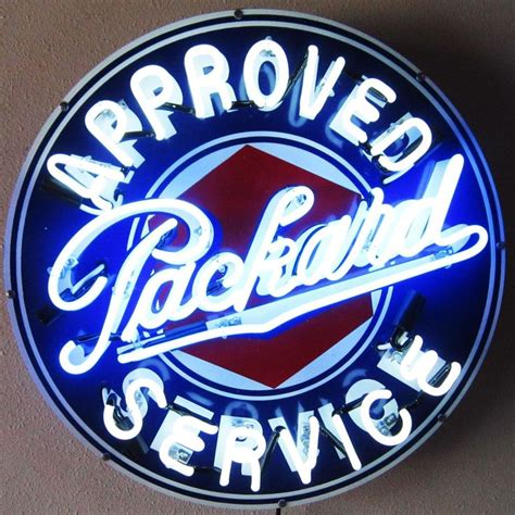 Packard Neon Advertising Sign Advertising Signs Custom Glass Neon