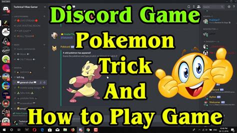 How To Play Pokemon Discord Game And Best Trick Youtube