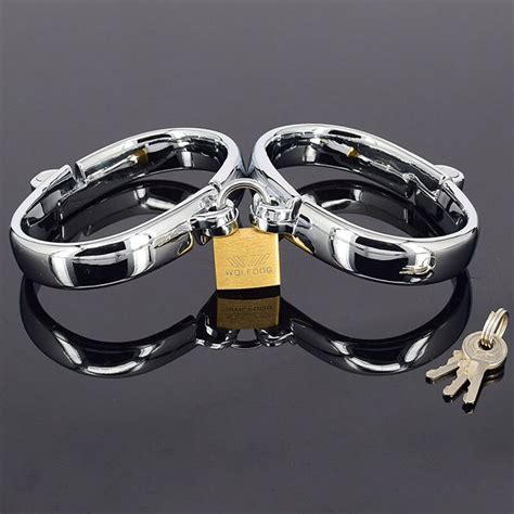quality metal female sex handcuffs bdsm fetish slave bondage hand cuffs wrist restraints adult