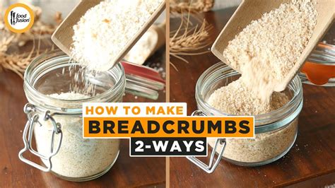 Breadcrumbs are bread that has been grated or finely ground, either with or without the crust. Homemade Bread Crumbs 2 Ways Recipe By Food Fusion - YouTube