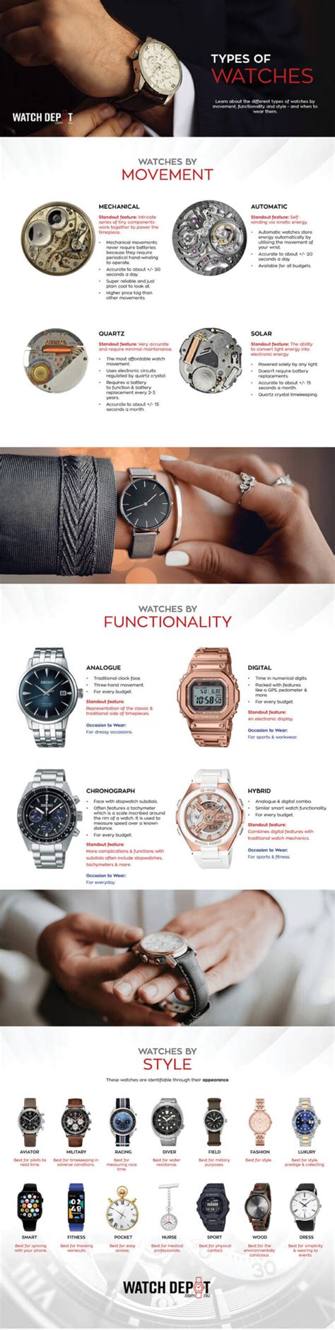 Types Of Watches And Watch Terms Infographic Portal