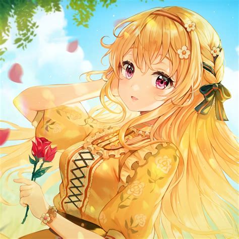 Kawaii Cute Yellow Anime Girl Anime Wallpaper Hd