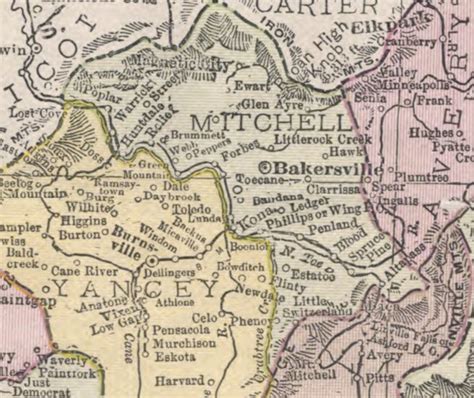 1917 Mitchell County Map Mitchell County Historical Society