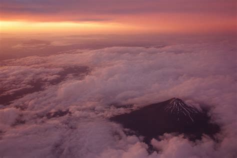 Mount Fuji Above The Sea Of Clouds In Japan Image Free Image Free Photo