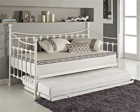 Details About Versailles French Metal Day Bed And Trundle Black White