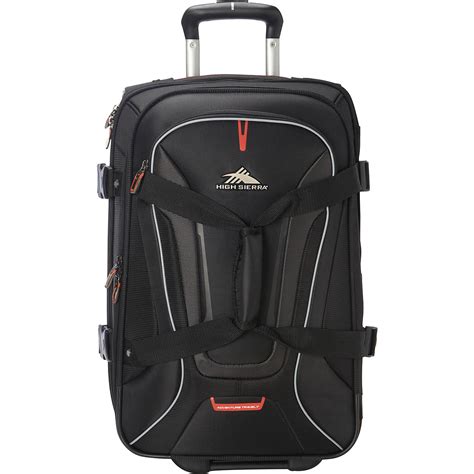 High Sierra At7 22 Carry On Wheeled Duffelbackpack Black Irvs Luggage