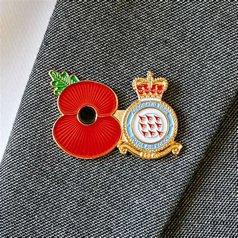 Service Poppy Pin Royal Air Force Red Arrows Poppy Shop Uk