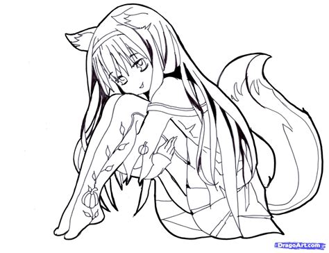 Cat Anime Coloring Pages At Free