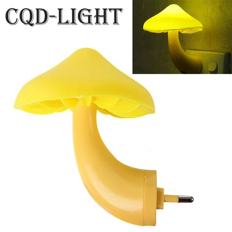 Night Light Led Mushroom Wall Socket Lights Lamp For Bedroom Home