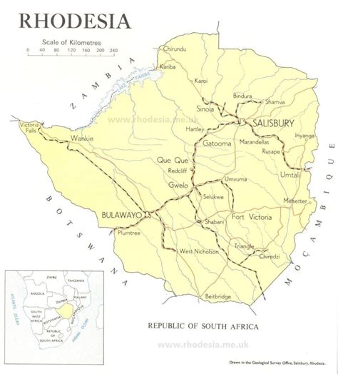 Rhodesian Maps Archive Of Rhodesia