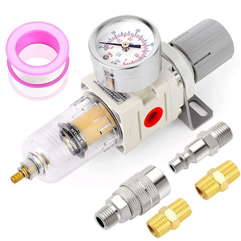 Tailonz Pneumatic 14 Inch Npt Air Filter Pressure Regulator Combo