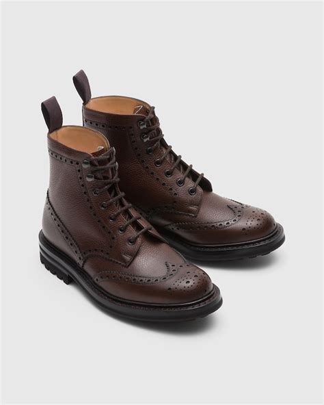 Ebony Highland Grain Lace Up Boot Brogue Church S