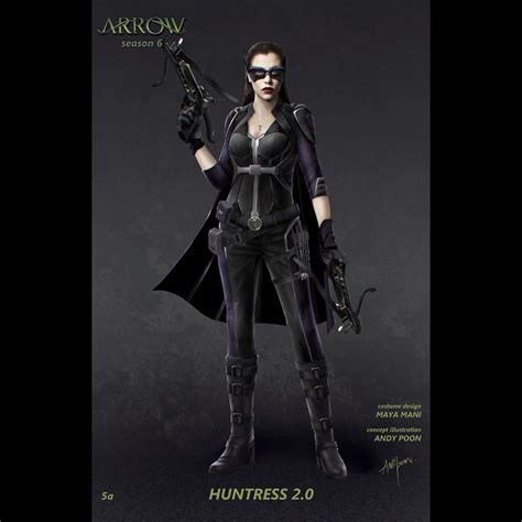 See What Huntress Almost Looked Like In Arrow Concept Art By Andy Poon