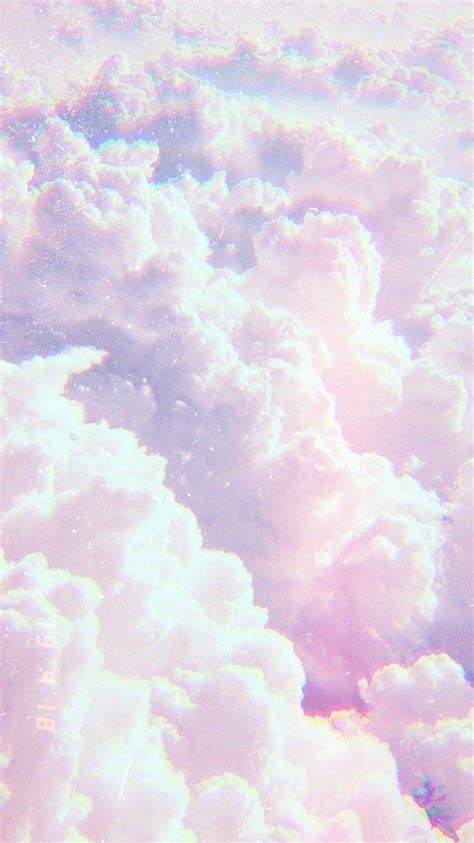 Aesthetic Pastel Purple Clouds Background Purple Bright Sky Art Abstract Background