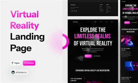 virtual reality website landing page figma